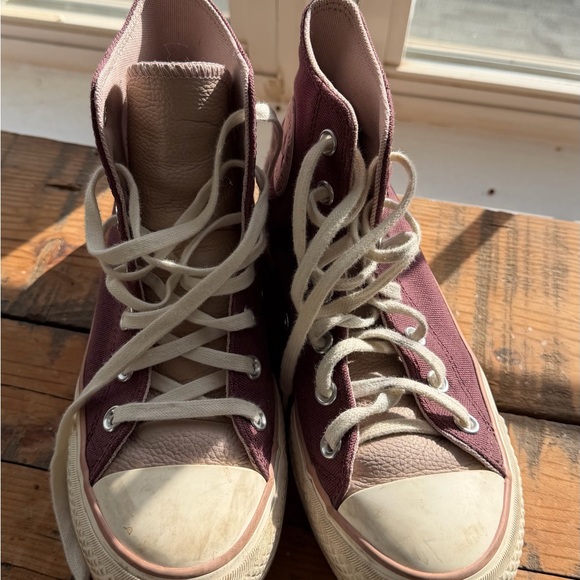 Converse Women's Maroon High-Top Sneakers - Picture 3 of 5